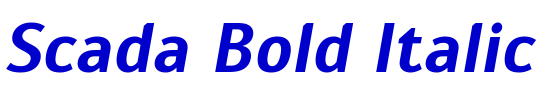 Scada Bold Italic フォント